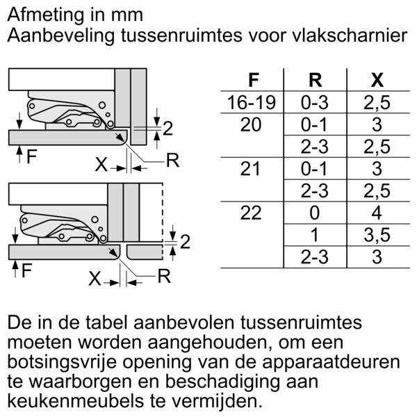 Bosch - KIR31VFE0 Inbouw koelkasten rond 102 cm