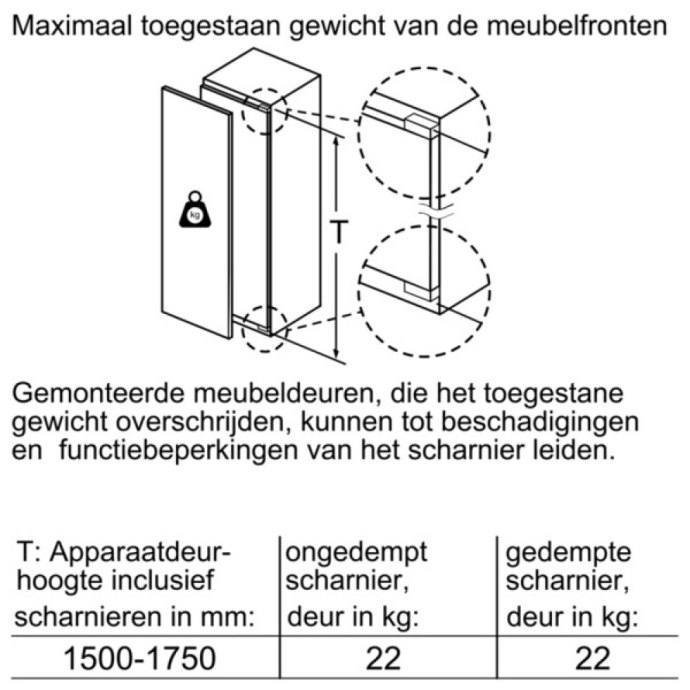 Bosch - KIL72AFE0 Inbouw koelkasten rond 158 cm