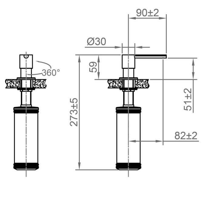 Caressi - CA203CO Zeepdispensers
