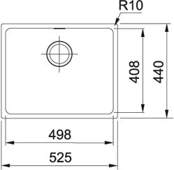 Franke - SID11050CB Spoelbakken
