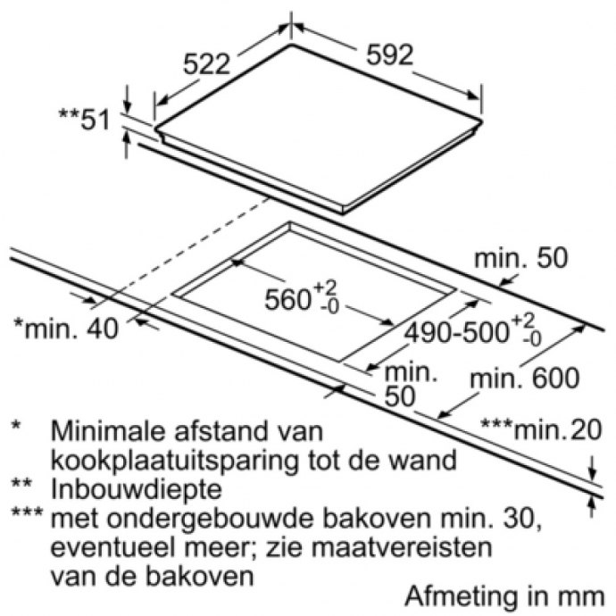 Siemens - EH651BEB1E Inductie kookplaat