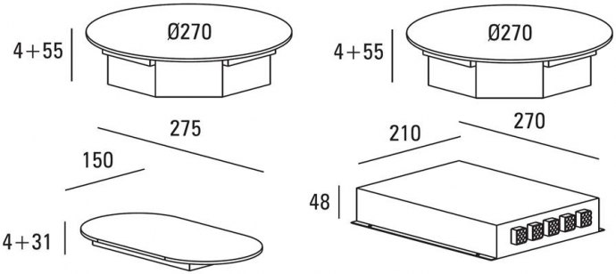 ABK ICI0201 Domino inductie kookplaat