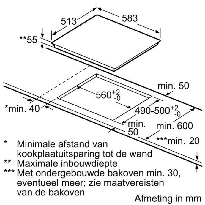 Siemens - EH645FEB1E Inductie kookplaat